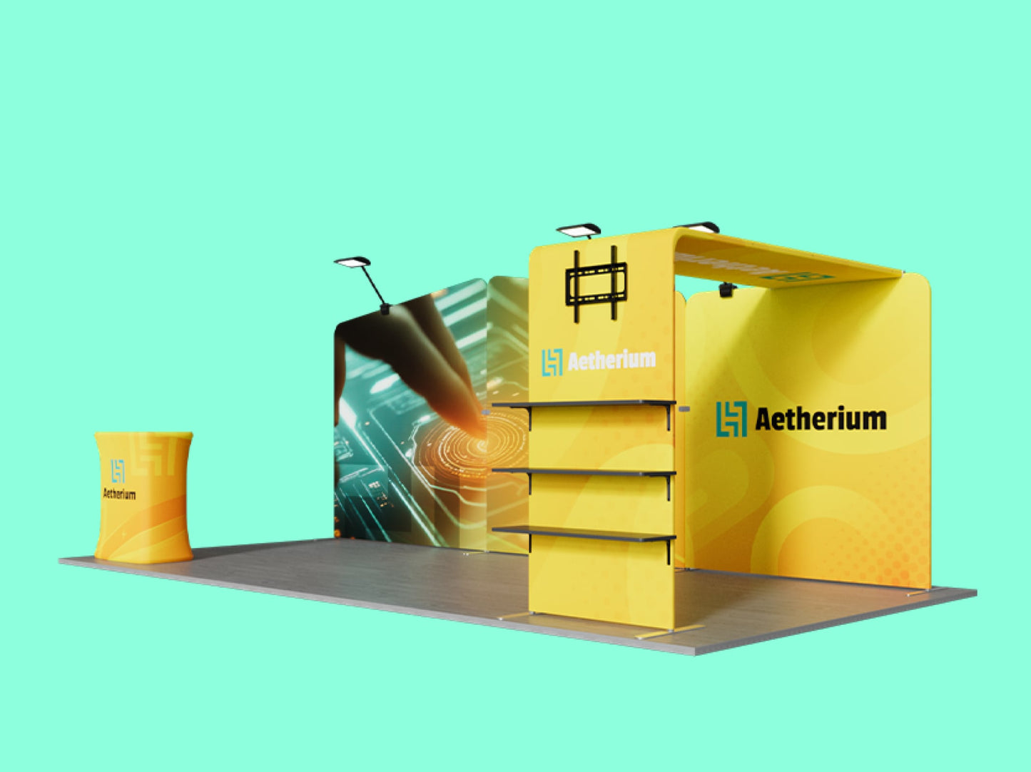 10x20 Booth - Brand Flow Booth Right Side View