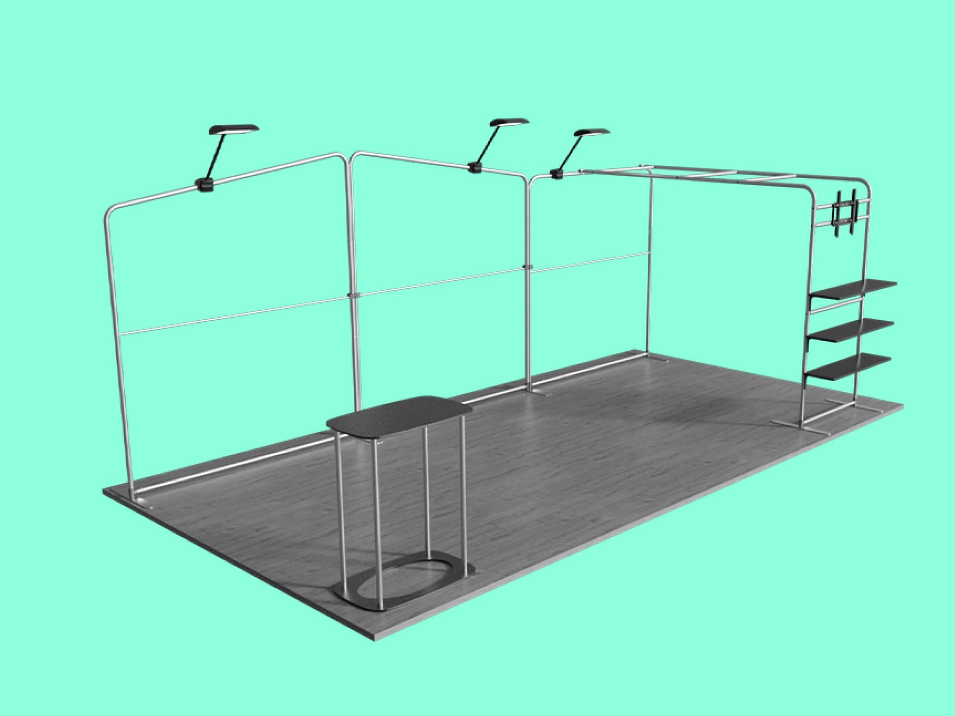 10x20 Booth - Brand Flow Booth Structure-