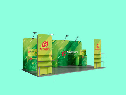 10x20 Booth - Brand Gallery Booth Side View