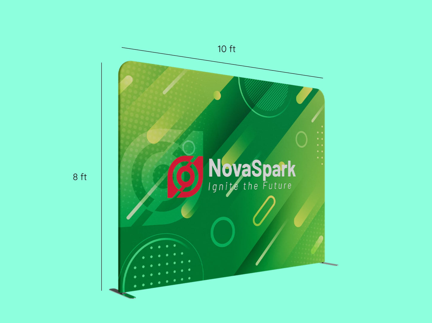 10x20 Booth - Brand Gallery Booth Straight Tension Fabric Display