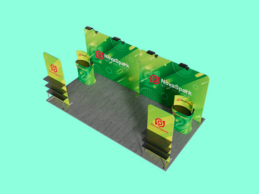 10x20 Booth - Brand Gallery Booth Top View