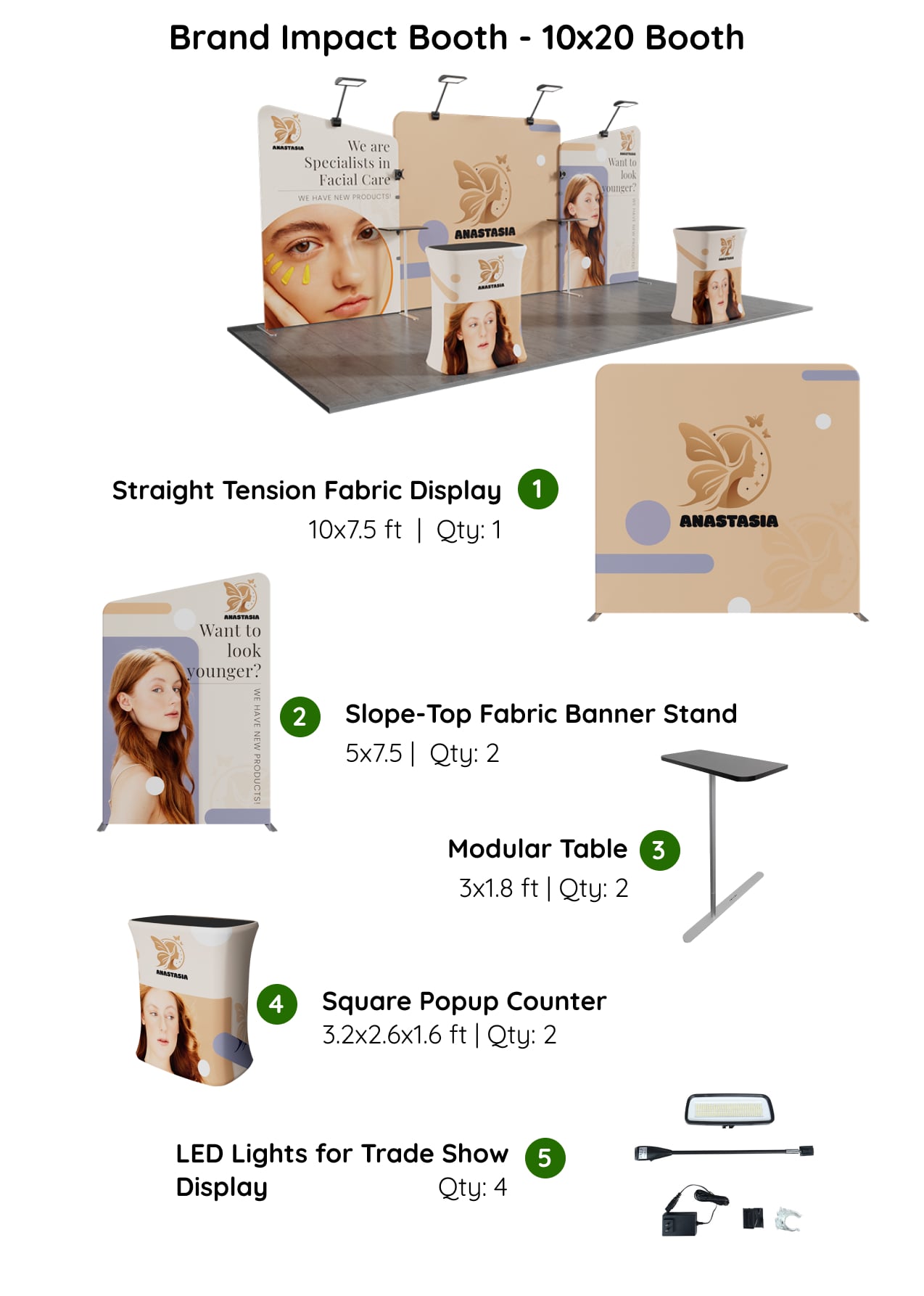 10x20 Booth - Brand Impact Booth Components
