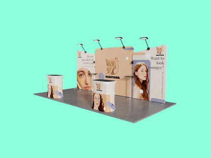 10x20 Booth - Brand Impact Booth SIDE VIEW