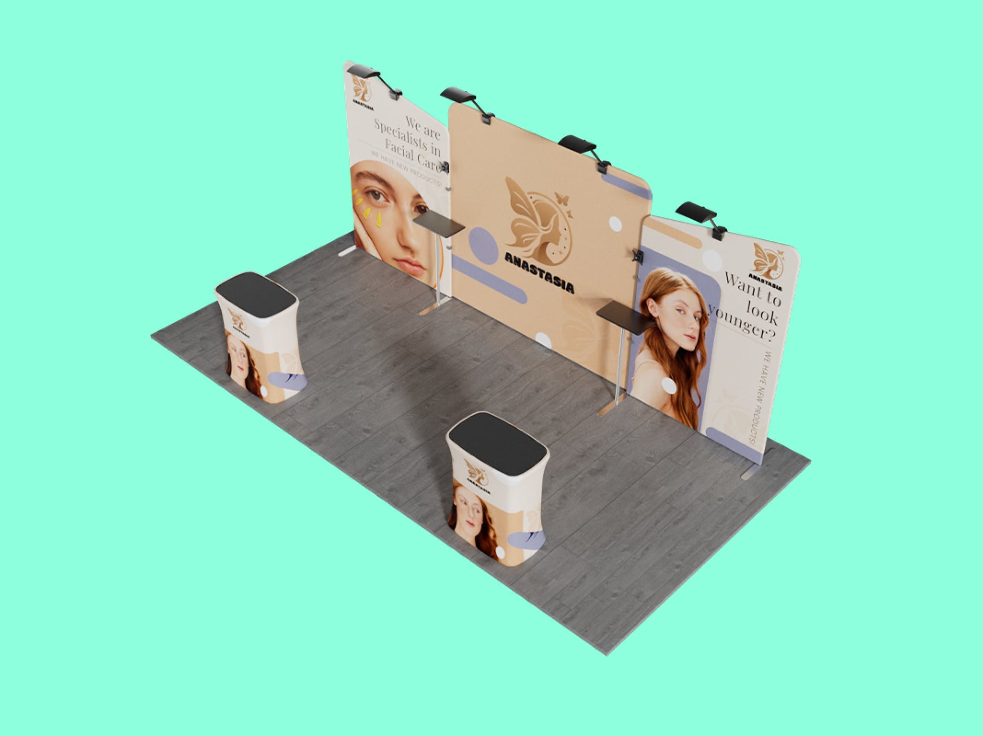 10x20 Booth - Brand Impact Booth TOP View