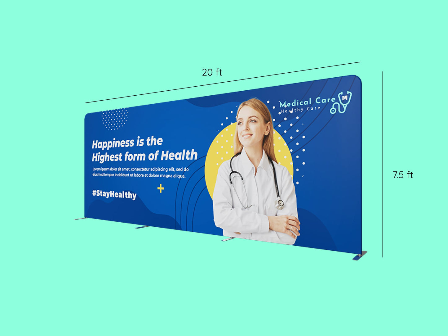 10x20 Booth - Brand Signal Booth Straight Tension Fabric Display