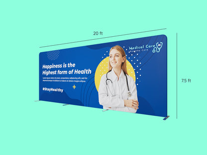 10x20 Booth - Brand Signal Booth Straight Tension Fabric Display
