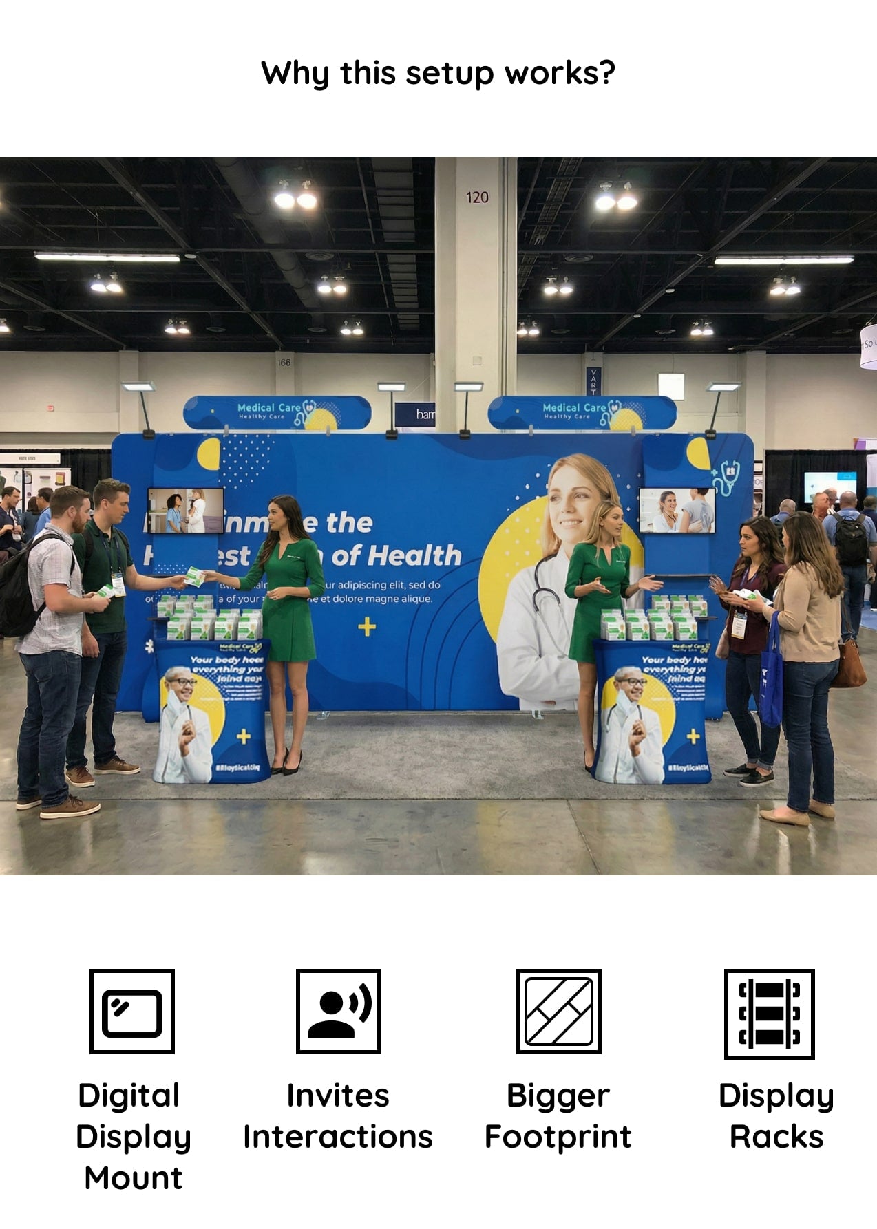 10x20 Booth - Brand Signal Booth Why this booth setup works