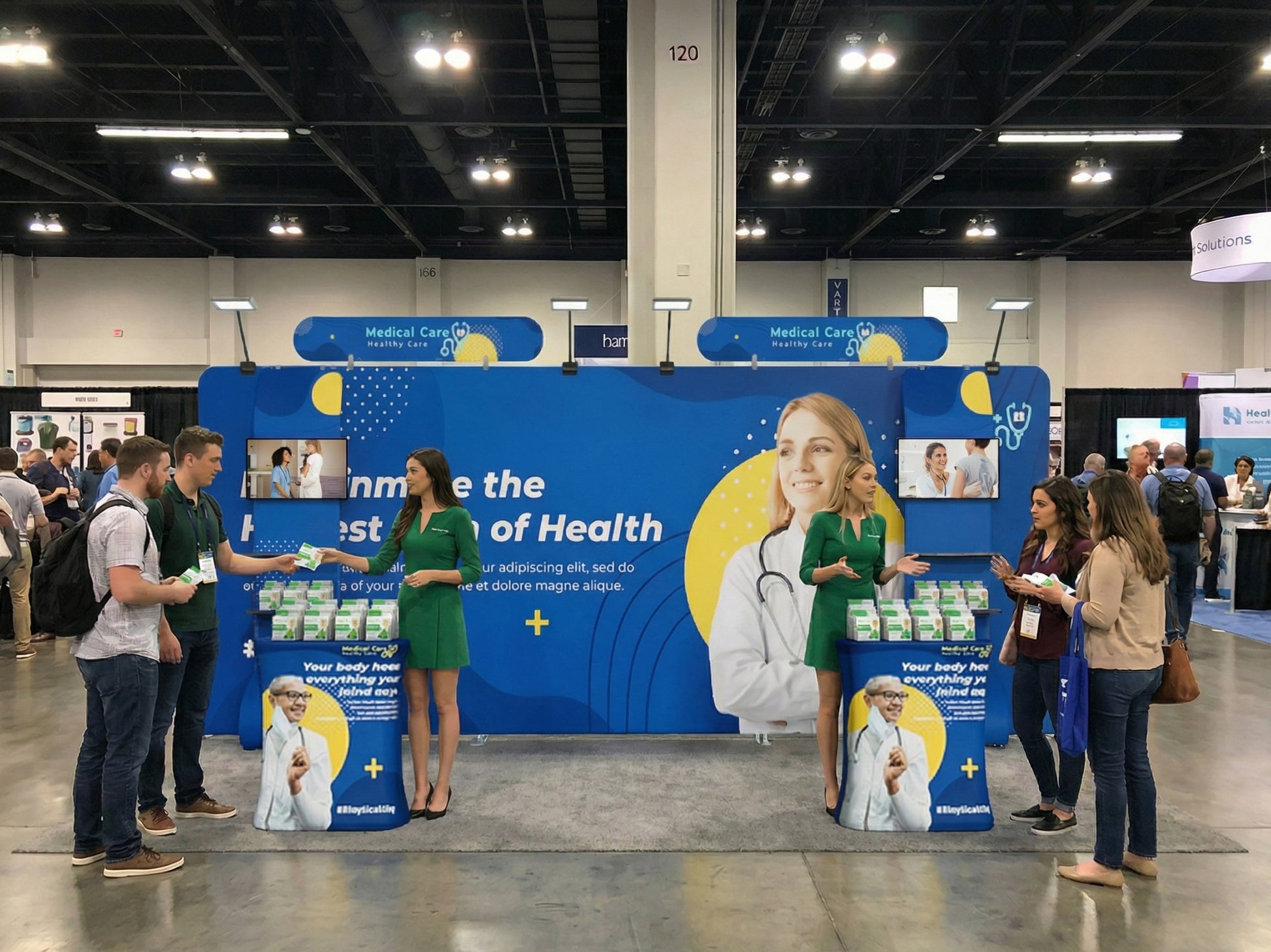 10x20 Booth - Brand Signal Booth perfect for branding with product displays and demos 