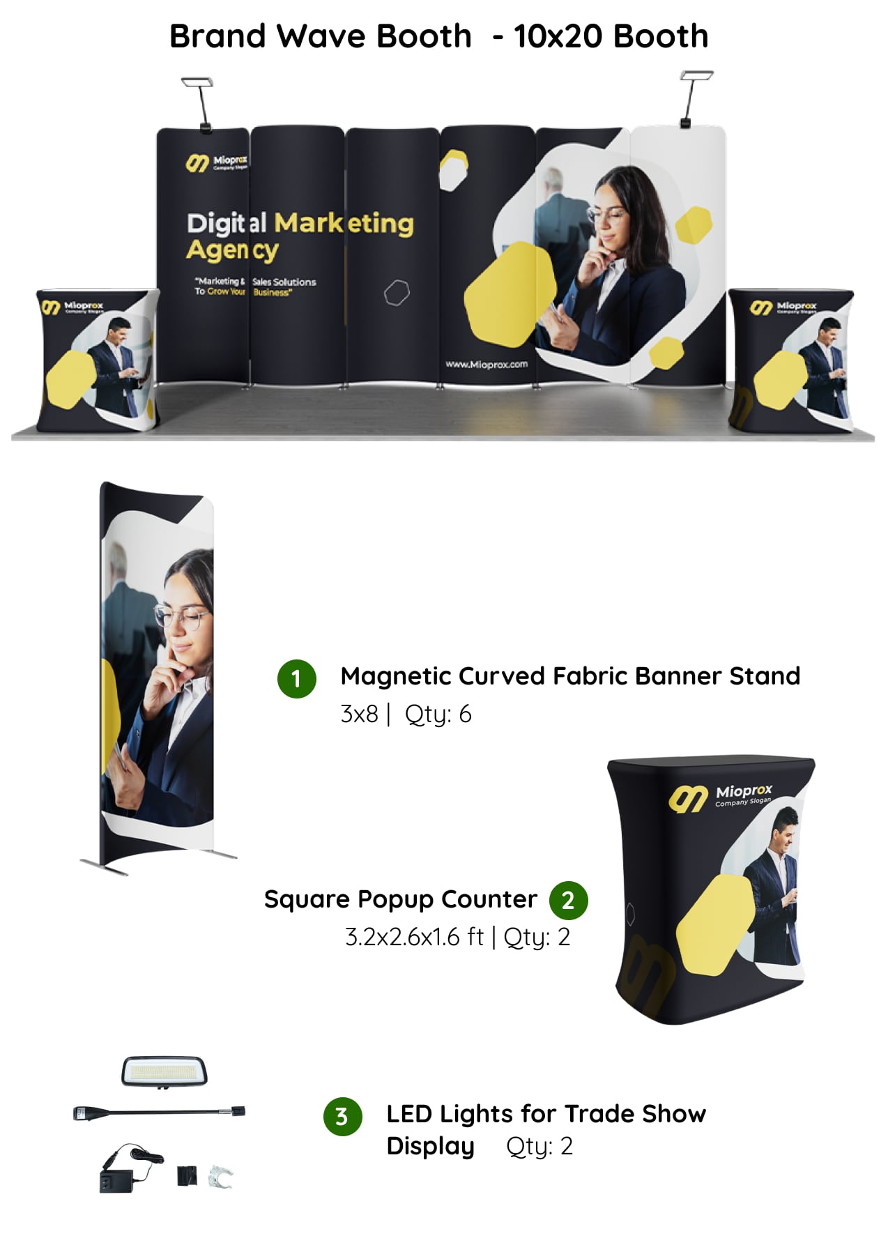 10x20 Booth - Brand Wave Booth Components
