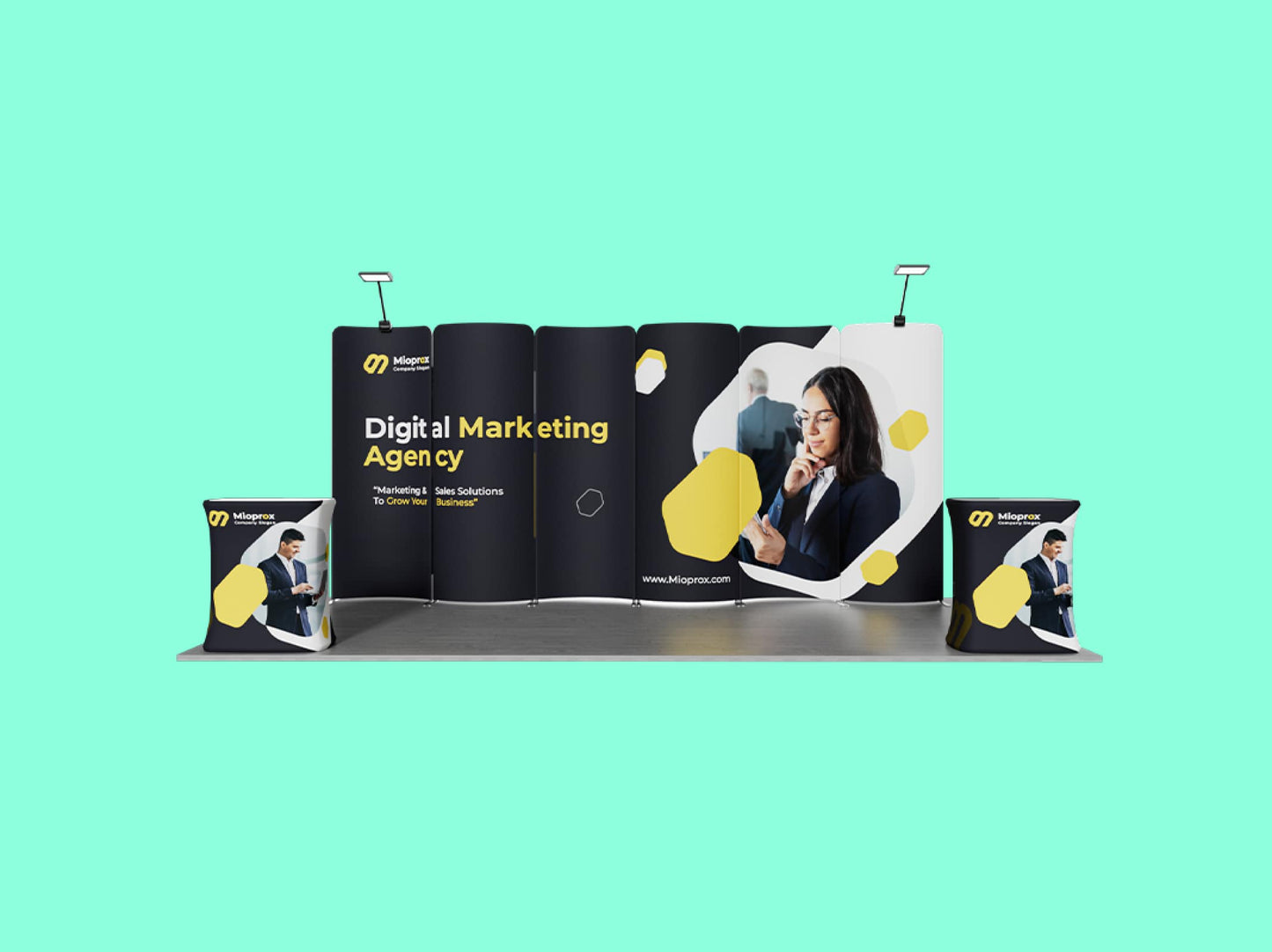 10x20 Booth - Brand Wave Booth Front View