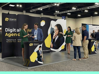 10x20 Booth - Brand Wave Booth Invites interactions with visitors