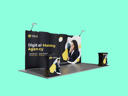 10x20 Booth - Brand Wave Booth Left Side View