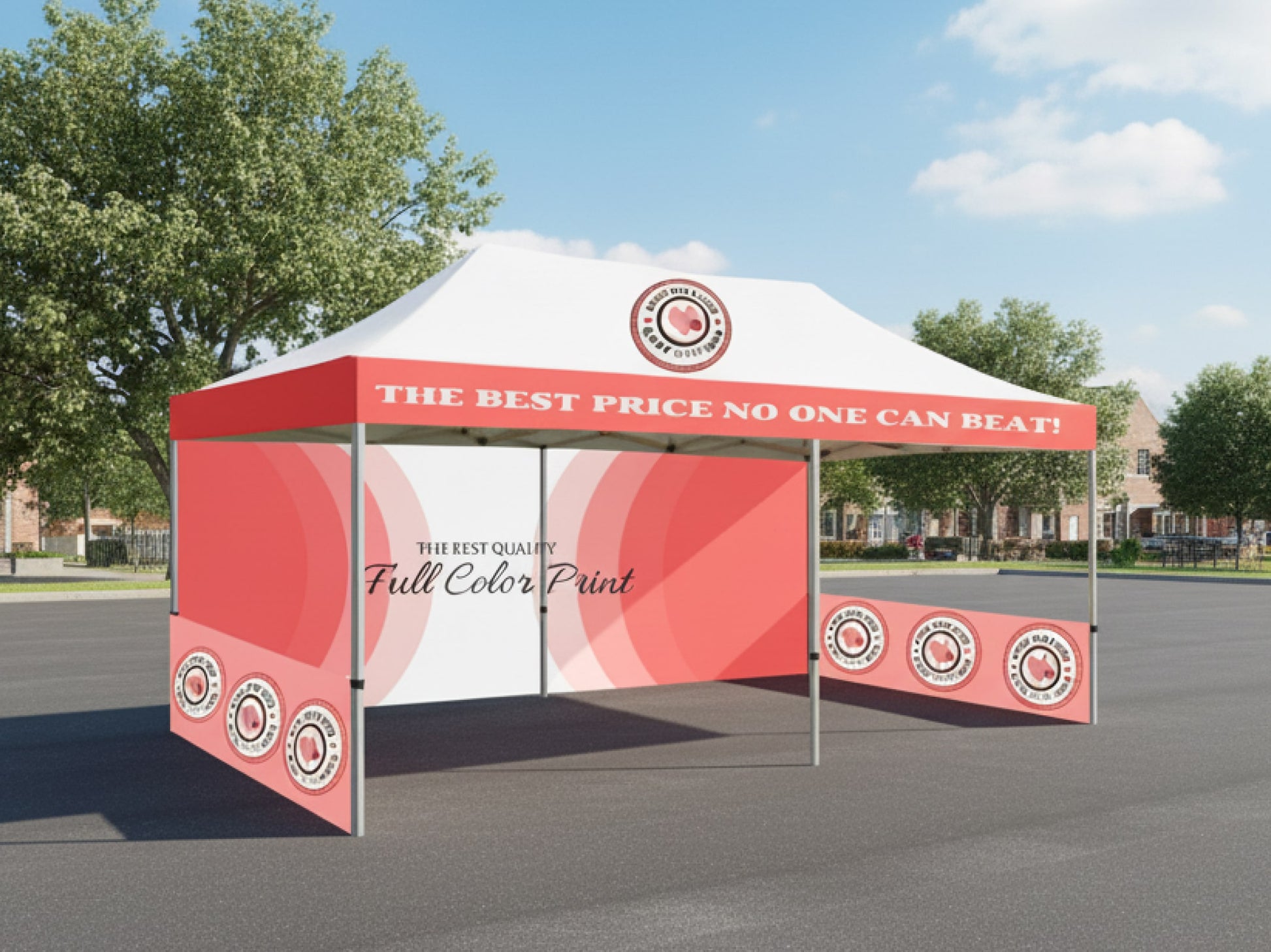 10x20 Custom Canopy with full print and commercial grade frame