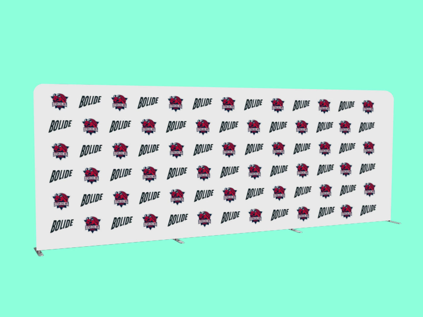 20 x 10 Step and Repeat Straight Stretch Pillow Case Backdrop