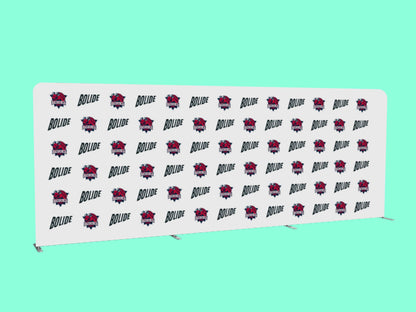 20 x 10 Step and Repeat Straight Stretch Pillow Case Backdrop