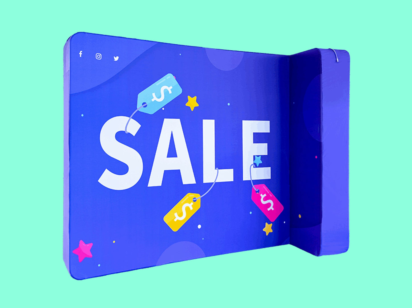 3D L-Shaped Backdrop Side View