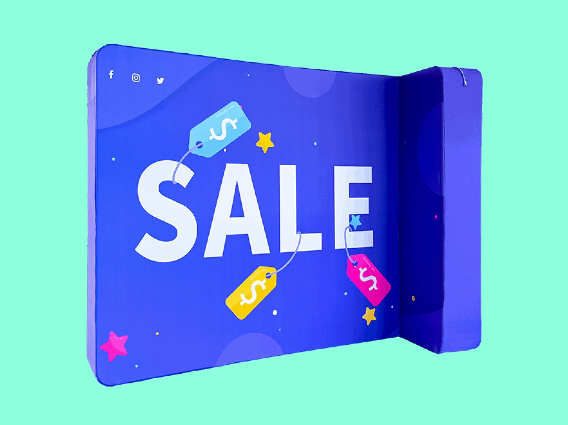 3D L-Shaped Backdrop Side View