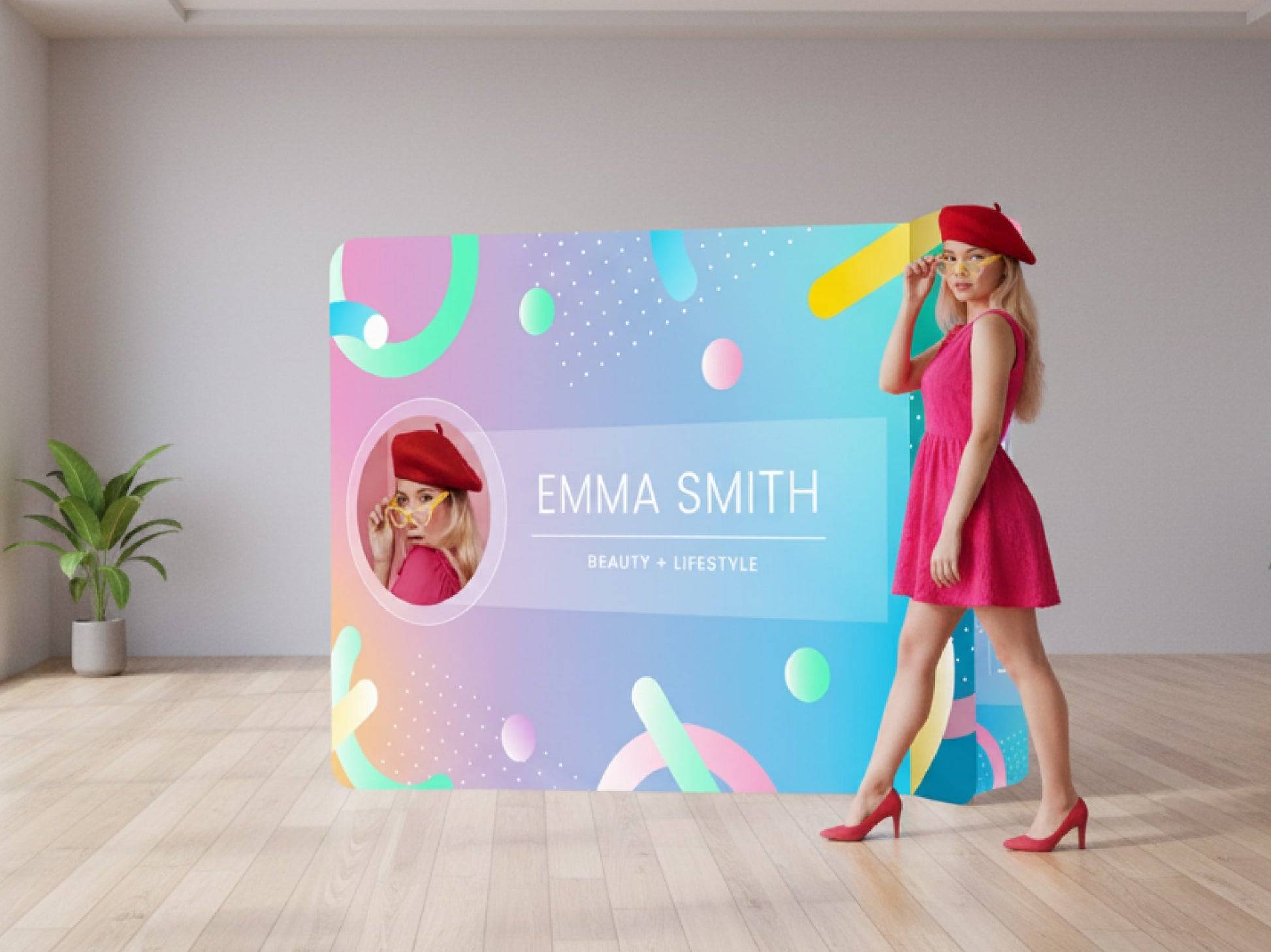 3D L-Shaped Backdrop for events and conferences