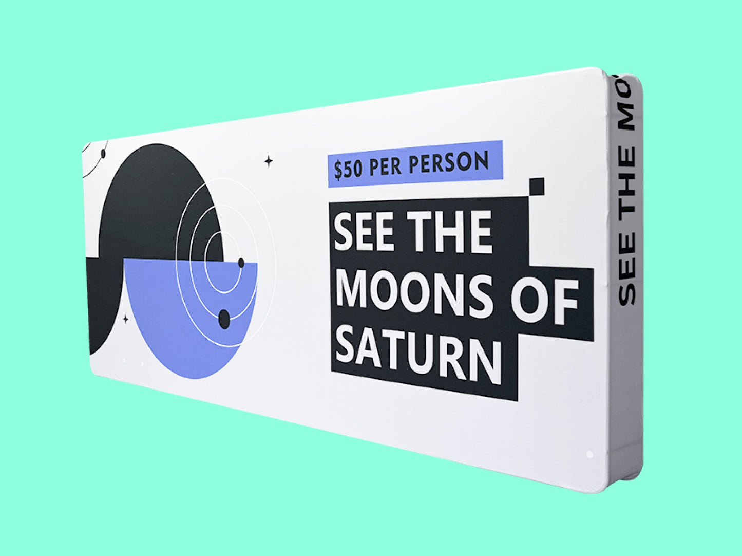 3D Straight Backdrop (Round Corners) 20 ft for trade shows