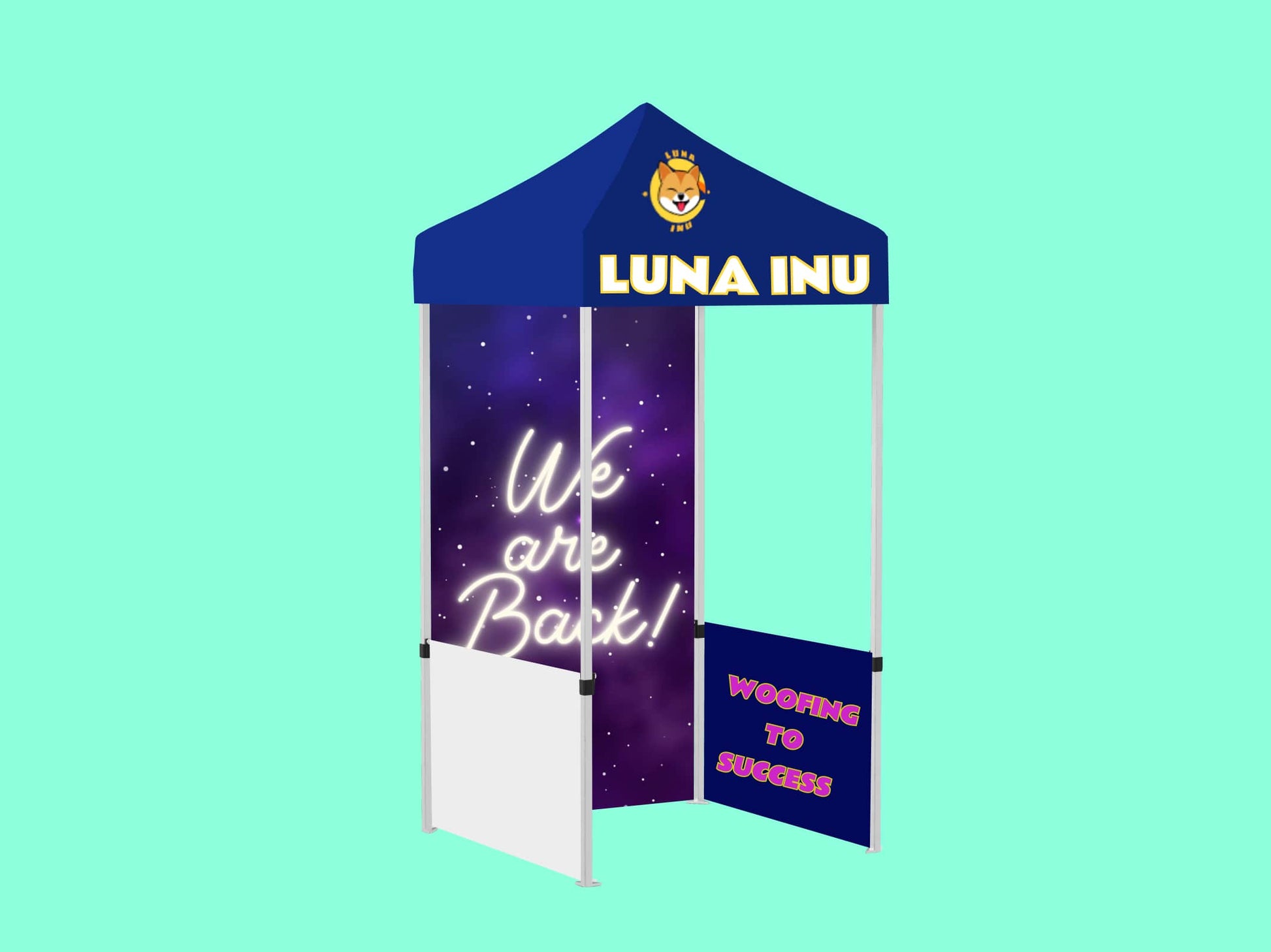 5x5 Topper Full Back Wall and Half Side Walls Single Side Print