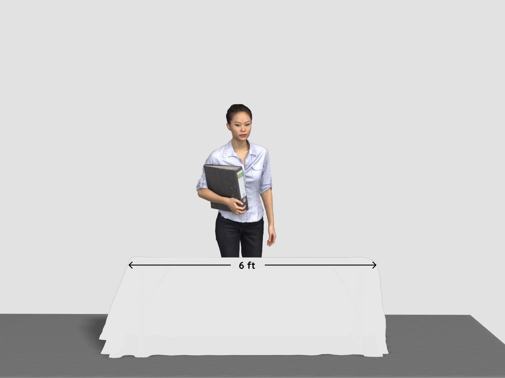 6ftWhiteColorTableCover