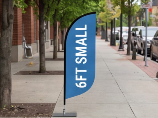 6ft Small Custom Feather Flag