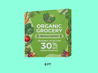 8ft Straight Popup Display Side