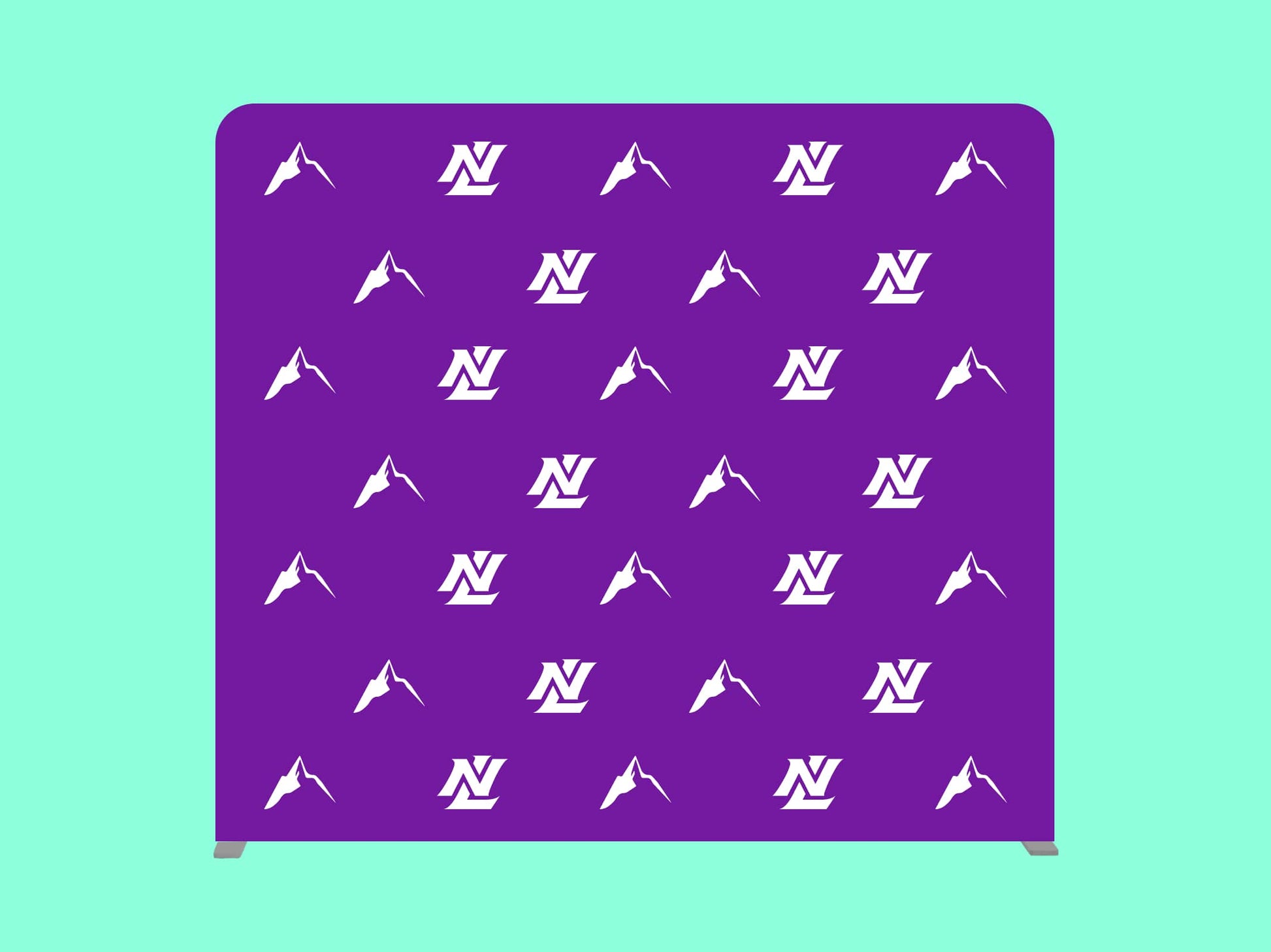 8 x 8 Step and Repeat Straight Stretch Pillow Case Backdrop