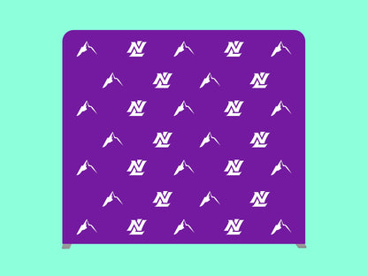 8 x 8 Step and Repeat Straight Stretch Pillow Case Backdrop