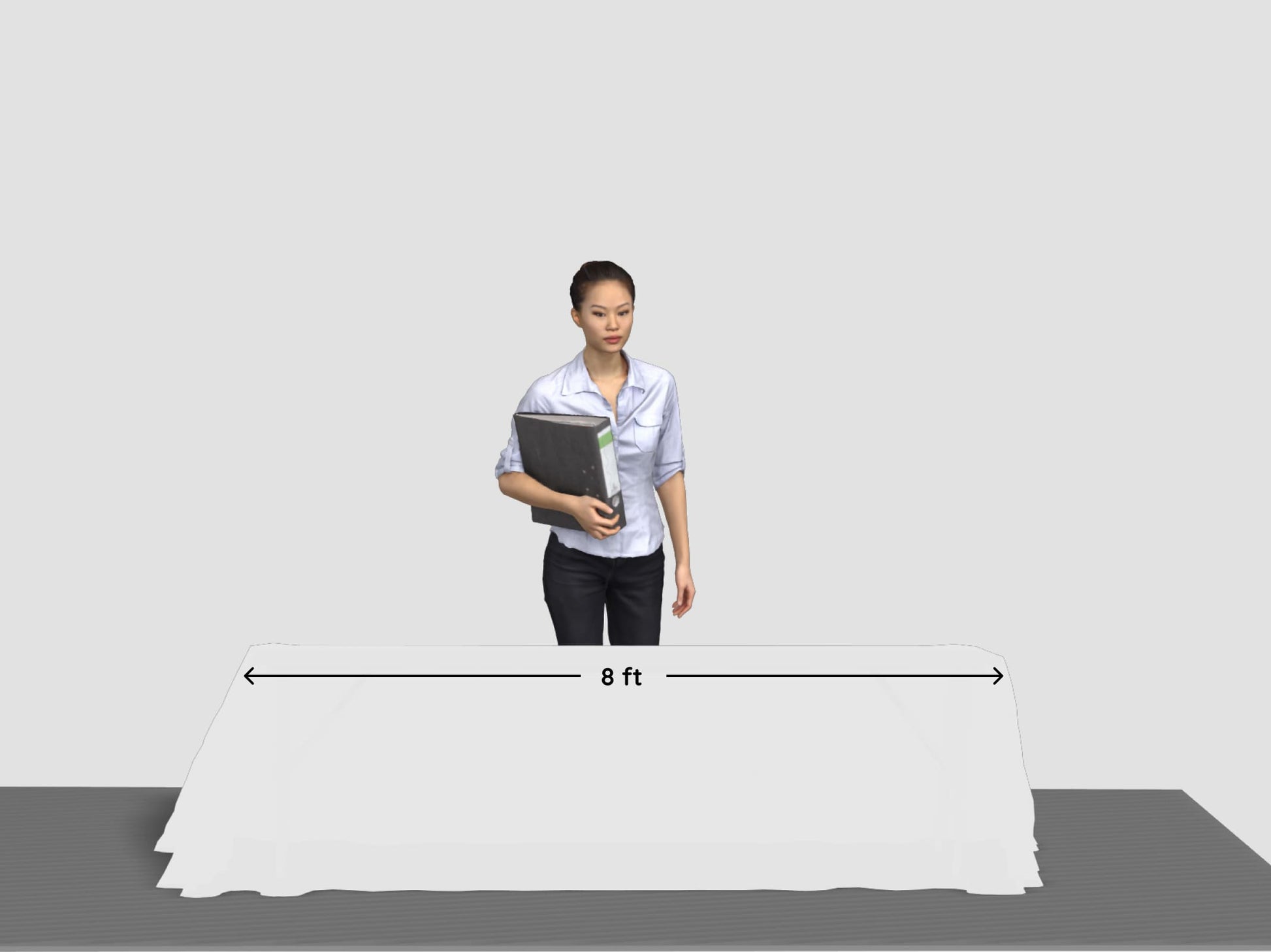 8ftWhiteColorTableCover