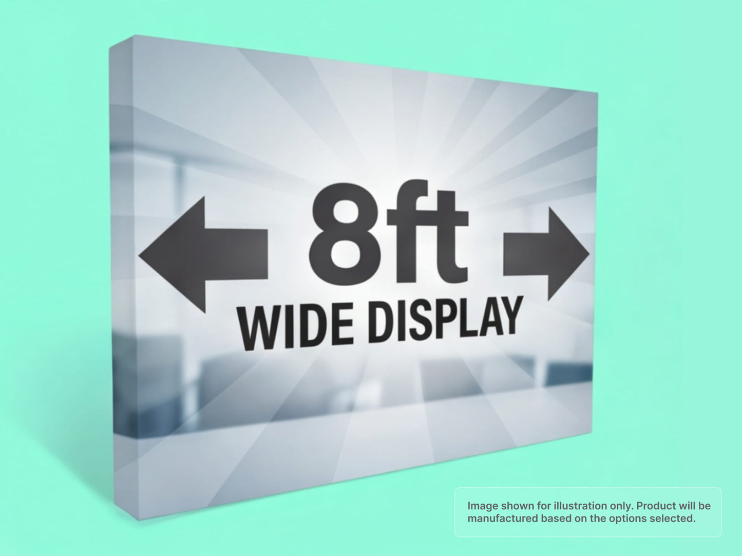 8ft Wide Straight Fabric Pop Up Display