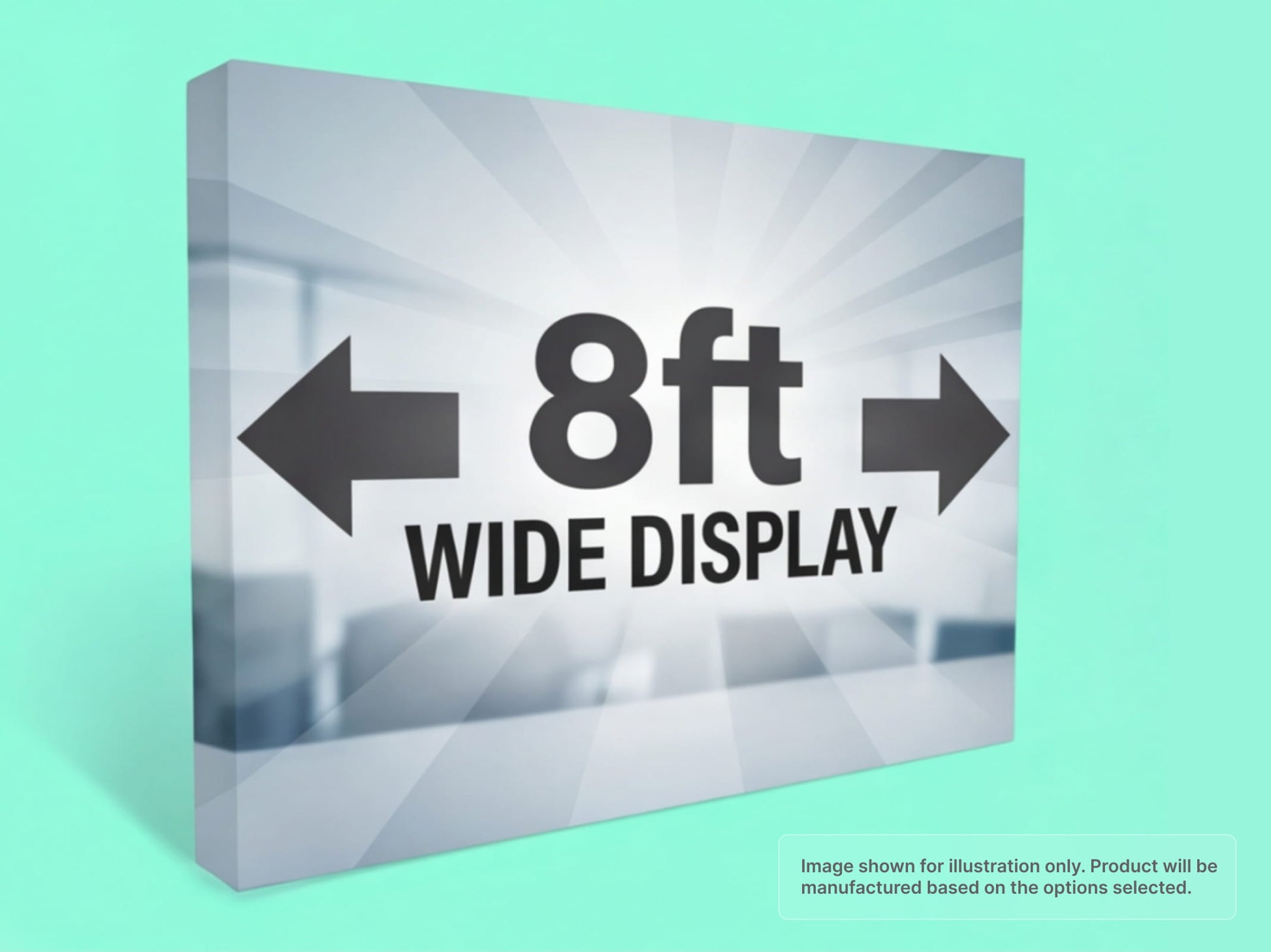 8ft Wide Straight Fabric Pop Up Display