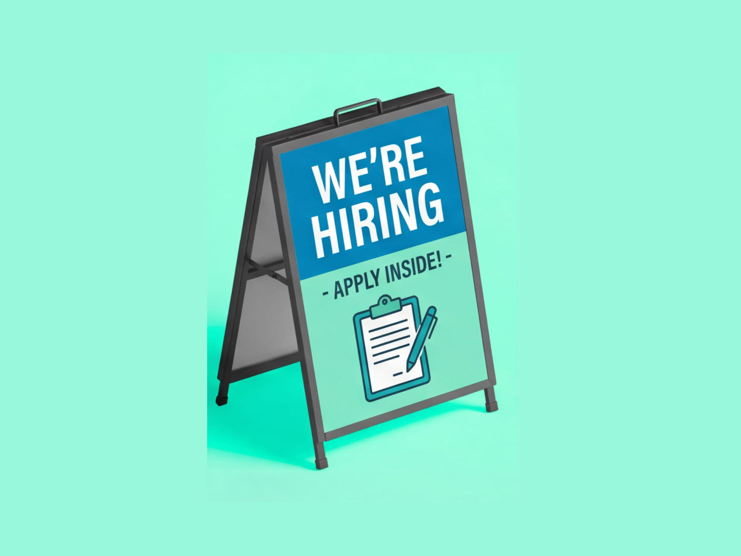 Apply Inside Metal A Frame Signs