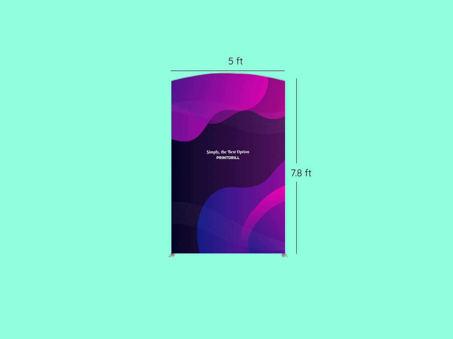 Arch-Top Fabric Banner Stand 5 ft