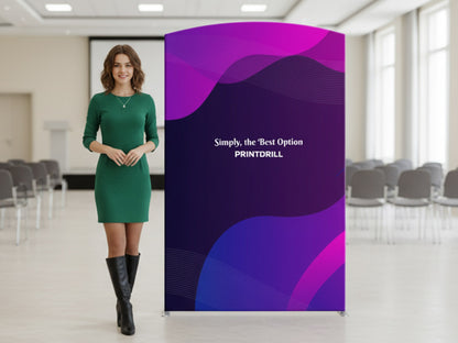 Arch-Top Fabric Banner Stand Photo