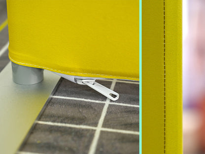 Arch-Top Fabric Banner Stand Zipper and Seams