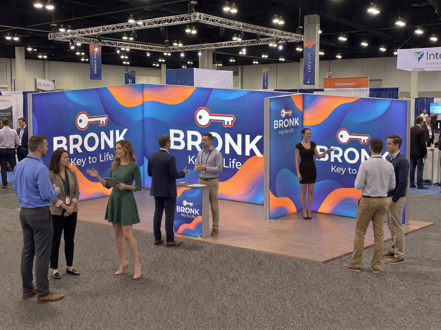 Brand Axis Booth – SEG Modular Lightbox Booth for 20 ft booth