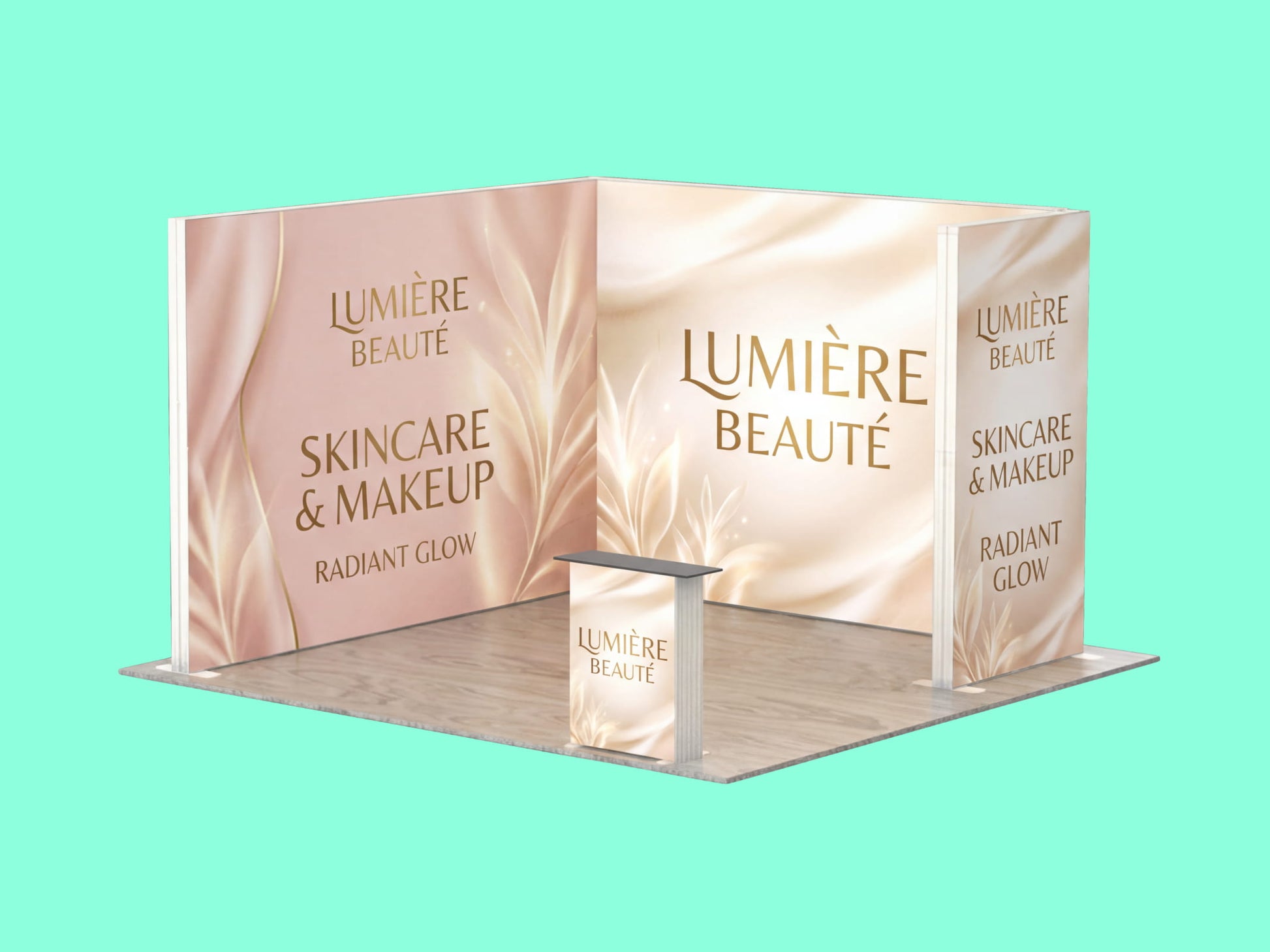 Brand Enclave Booth – 10x10 SEG Modular Lightbox Booth For Elegant Branding