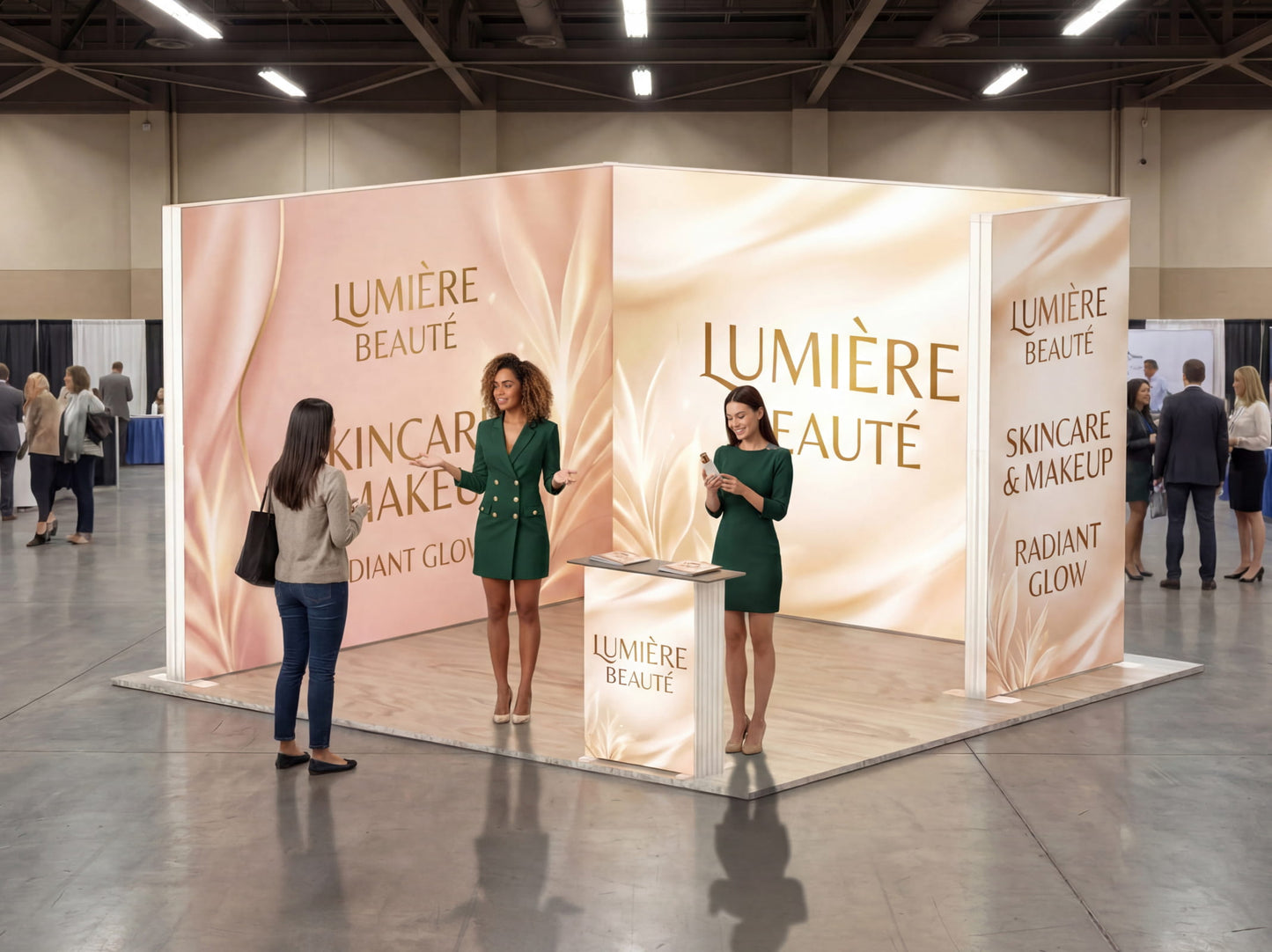 Brand Enclave Booth – 10x10 SEG Modular Lightbox Booth in Trade Show
