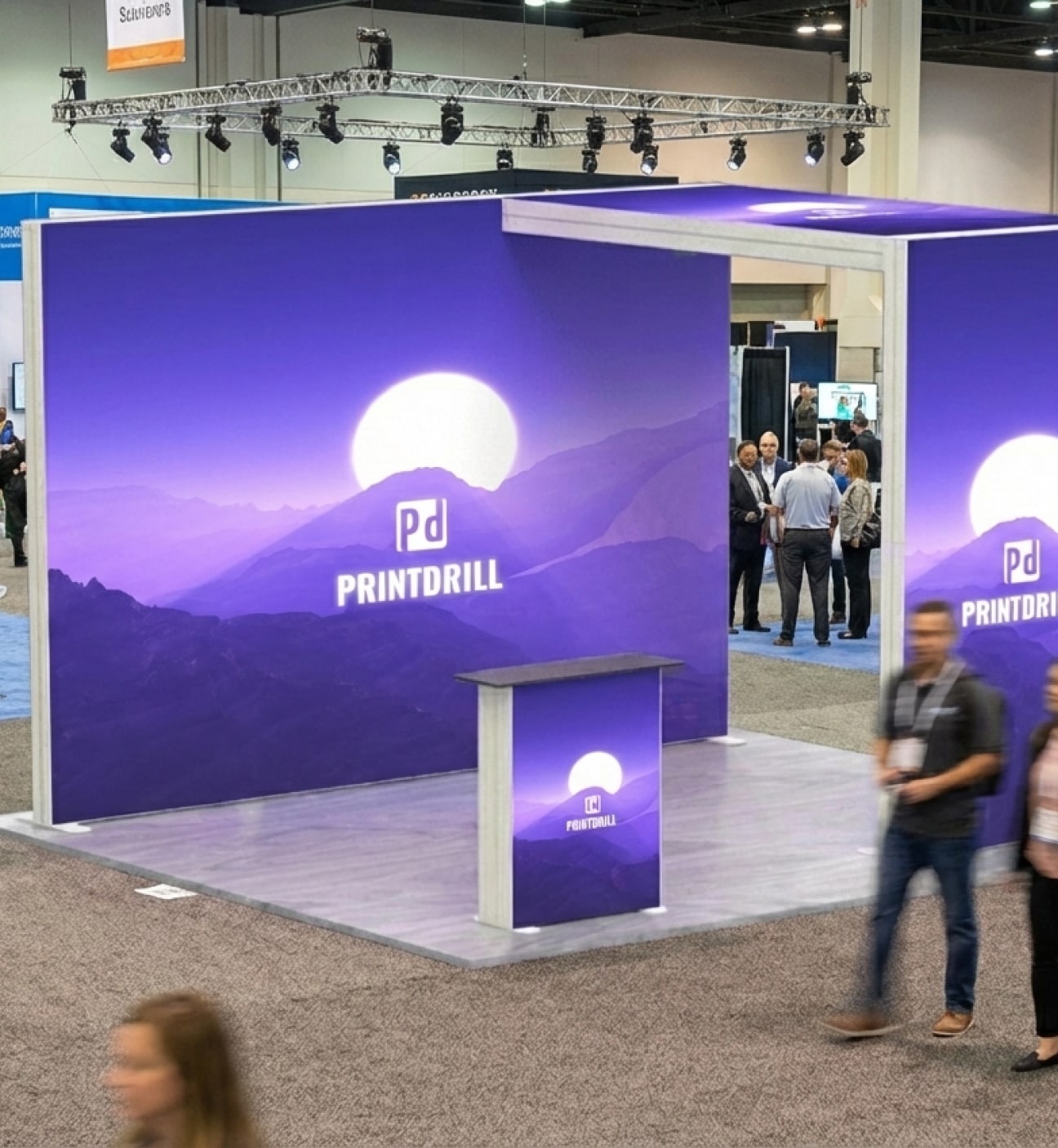 Brand Glow Arch – 10x10 SEG Modular Lightbox Booth Photo