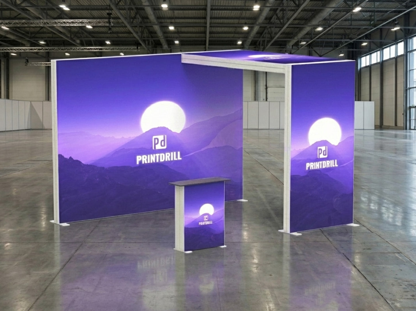Brand Glow Arch – 10x10 SEG Modular Lightbox Booth Setup and Ready