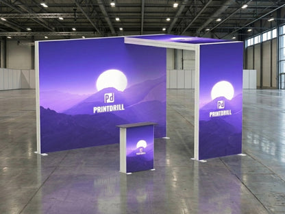 Brand Glow Arch – 10x10 SEG Modular Lightbox Booth Setup and Ready