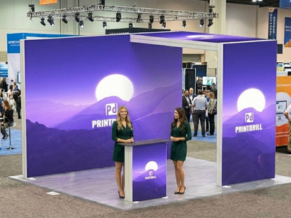 Brand Glow Arch Booth – 10x10 SEG Modular Lightbox Elegant Trade Show Booth