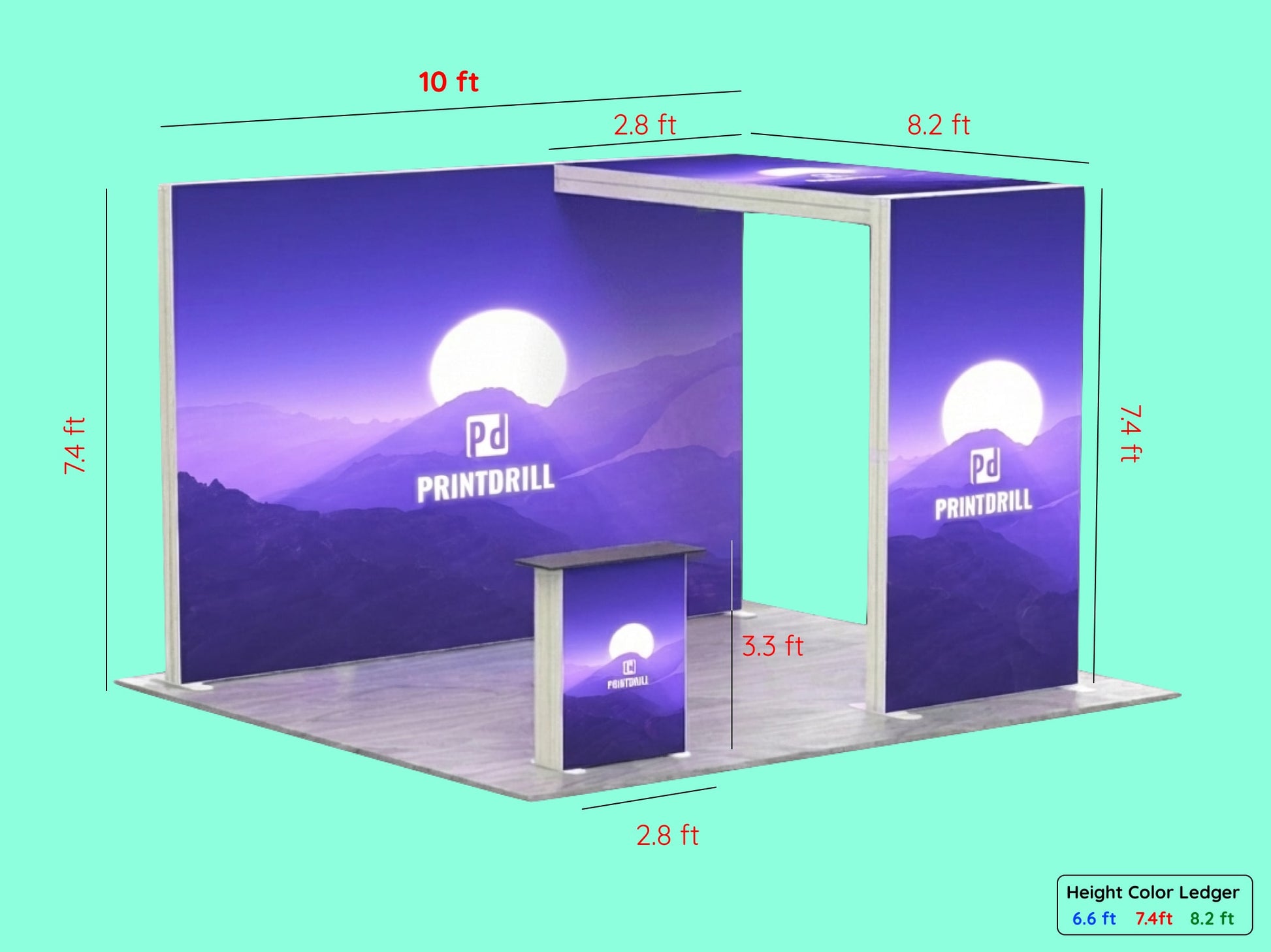 Brand Glow Arch ten ft by seven ft