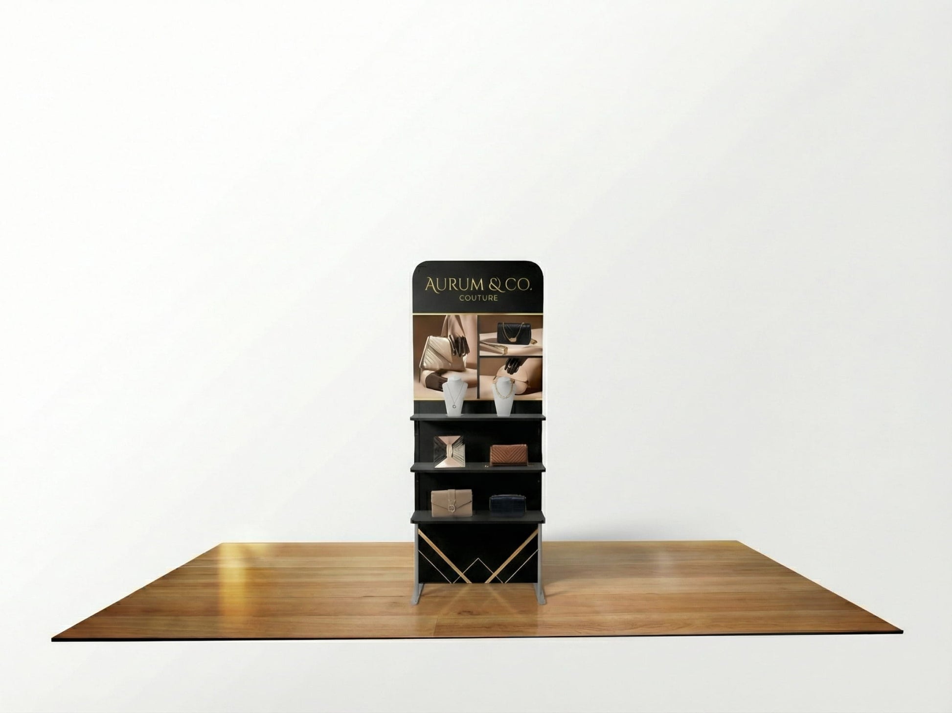 Brand Glow Booth – 10x10 Booth Display Rack