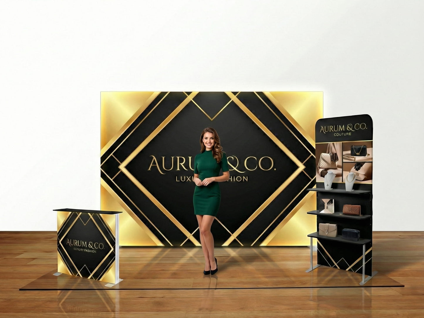 Brand Glow Booth – 10x10 Booth Kit with SEG Light Box Display for Trade Show