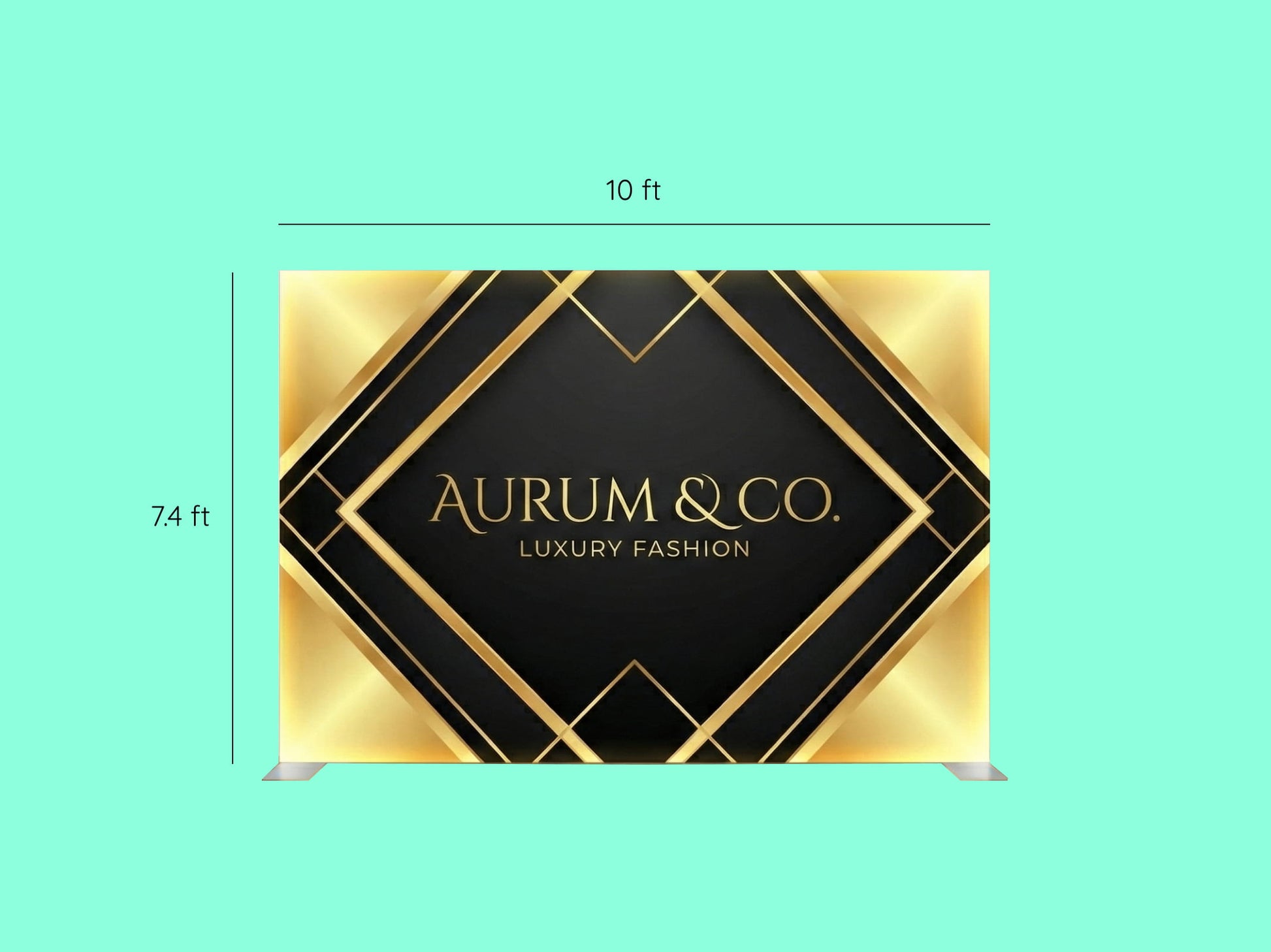 Brand Glow Booth – 10x10 Booth with SEG Light Box Display Backdrop Panel 