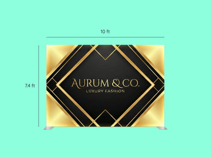 Brand Glow Booth – 10x10 Booth with SEG Light Box Display Backdrop Panel 