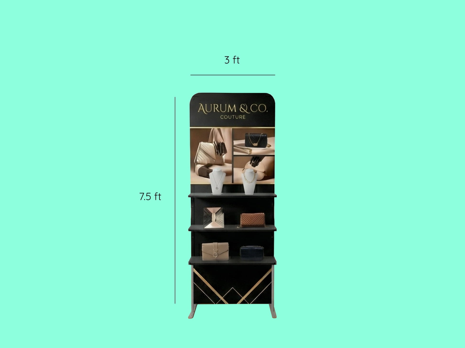 Brand Glow Booth – 10x10 Booth with SEG Light Box Display Rack for Product Display