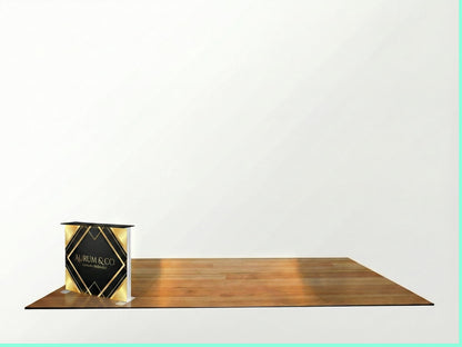 Brand Glow Booth – 10x10 Booth with SEG Light Box Display SEG Backlit Counter